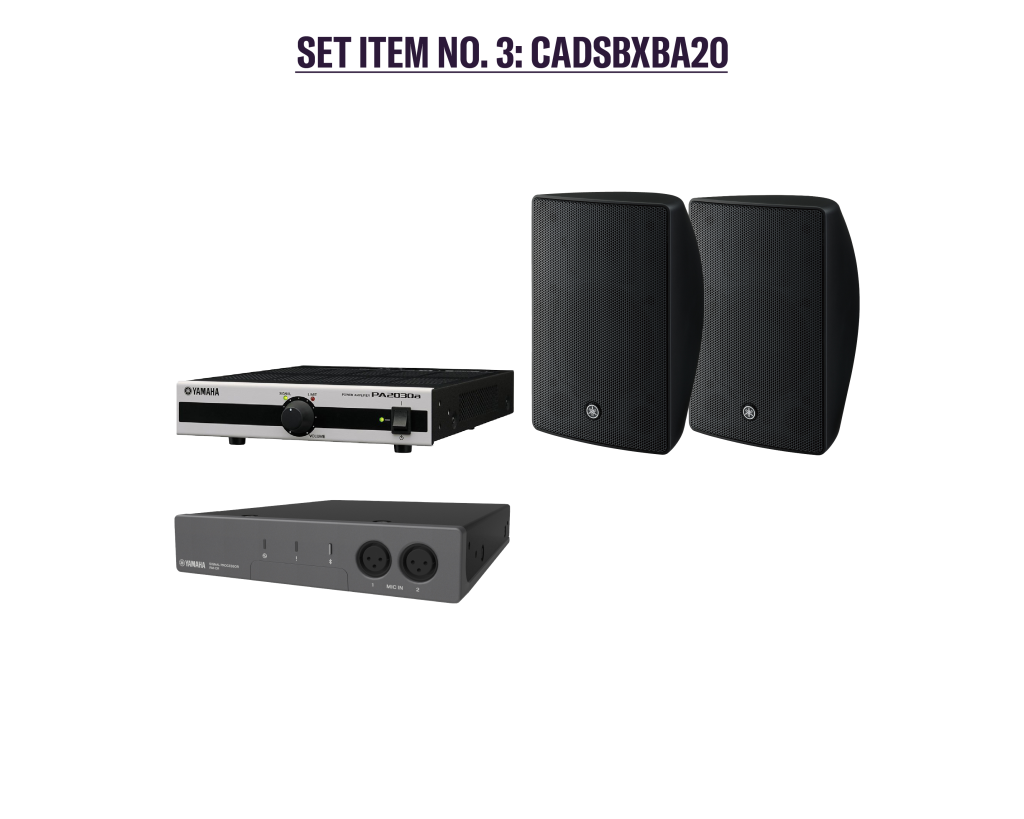 YAMAHA Lautsprecher ADECIA Speaker Bundle Set WALL 2 black CADSBXSBA20